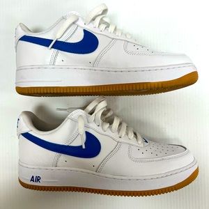 White blue Air Force ones